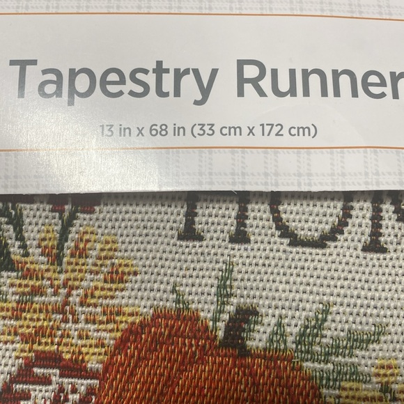 Perfect Harvest tapestry table runner; size: 13” x 68” - Picture 2 of 2